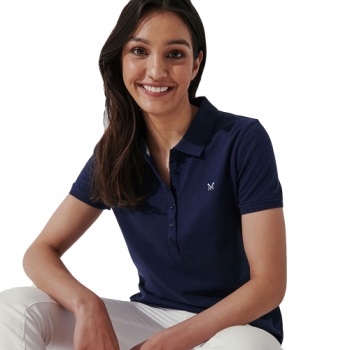 Crew Clothing Womens Ocean Classic Pique Cotton Polo Shirt 8- Bust 33-34'