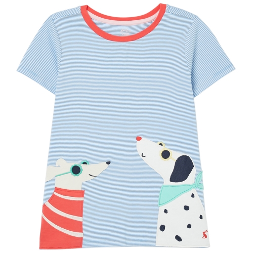 Joules Girls Astra Short Sleeve Crew Neck Artwork T Shirt 5 Years- Chest 23.5', (59cm)