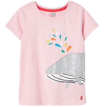 Joules Girls Astra Short Sleeve Crew Neck Artwork T Shirt 11 Years- Chest 29.5', (75cm)