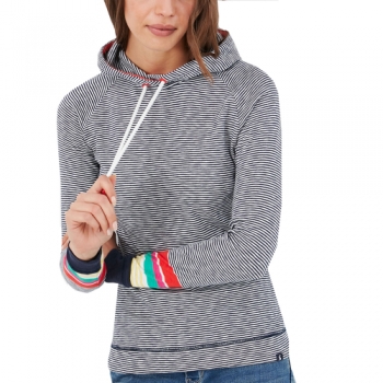 Joules Womens Marlston Stripe Lightweight Jersey Sweatshirt UK 10- Chest 35', (89cm)