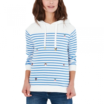 Joules Womens Rowley Emb Hooded Relaxed Fit Sweatshirt UK 10- Chest 35', (89cm)