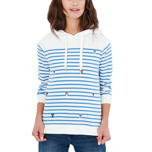 Joules Womens Rowley Emb Hooded Relaxed Fit Sweatshirt UK 10- Chest 35', (89cm)