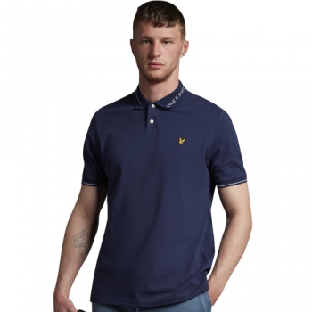 Lyle & Scott Mens Branded Ringer Short Sleeve Polo Shirt S - Chest 36-38' (91-96cm)