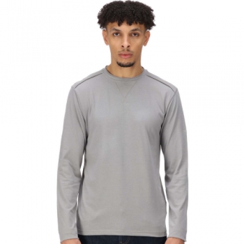 Regatta Mens Karter II Coolweave Cotton Long Sleeve T Shirt S - Chest 37-38' (94-96.5cm)