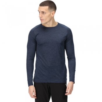 Regatta Mens Burlow Wicking Quick Drying Long Sleeve T Shirt 3XL- Chest 49-51' (124.5-129.5cm)