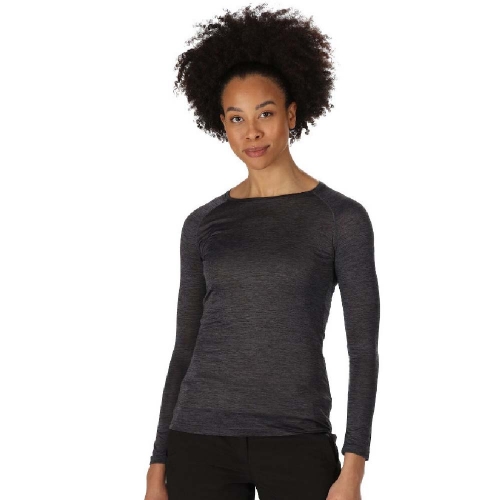 Regatta Womens Burlow Long Sleeve Active T Shirt Top 10 - Bust 34' (86cm)