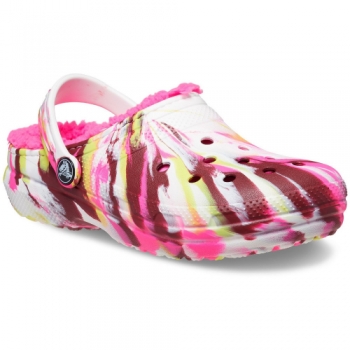 Crocs Girls Toddler Classic Lined Marbled Lightweight Clogs UK Size 7 (EU 24)