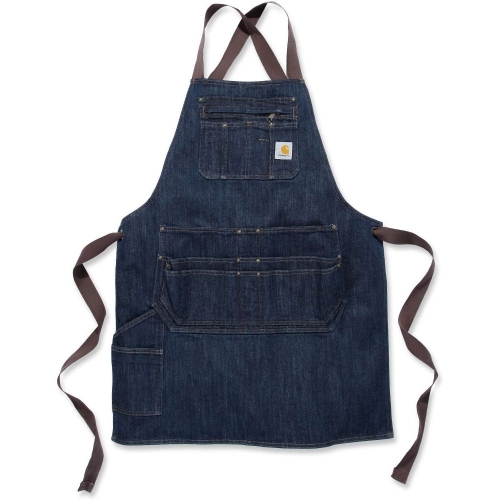 Carhartt Mens Polycotton Denim Strap Utility Tool Pocket Bib Apron One Size