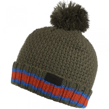 Regatta Boys Davin V Fleece Lined Pom Pom Beanie Hat 4-6 Years