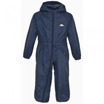 Trespass Boys Girls Button Waterproof Breathable Rainsuit 3-4 years - Height 40', Chest 22' (56cm)