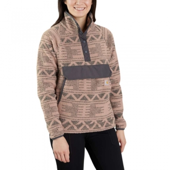 Carhartt Womens Relaxed Fit Sherpa Fleece Pullover Jacket L - Bust 38.5-40' (98-102cm)