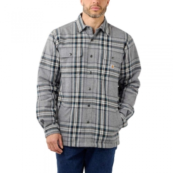 Carhartt Mens Flannel Sherpa Lined Relaxed Fit Shirt Jacket XL - Chest 46-48' (117-122cm)