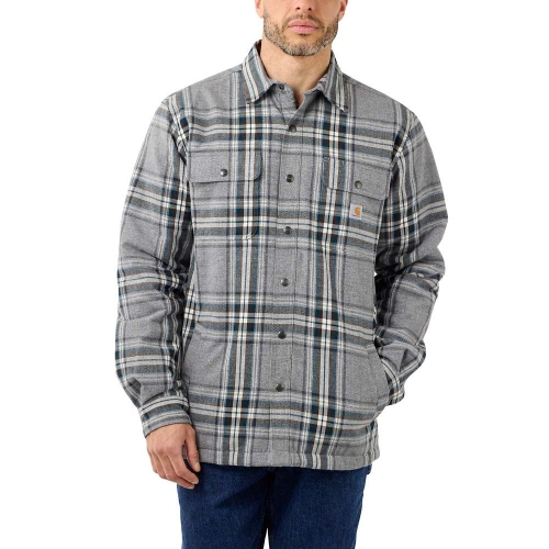 Carhartt Mens Flannel Sherpa Lined Relaxed Fit Shirt Jacket XL - Chest 46-48' (117-122cm)