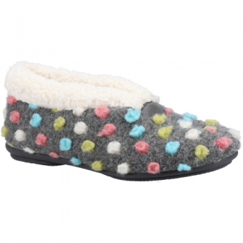 Fleet & Foster Womens Snowberry Faux Fur Lined Slippers UK Size 3 (EU 36)