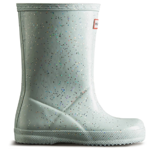 Hunter Girls First Class Giant Glitter Waterproof Rain Boots UK Size 1 (EU 33)