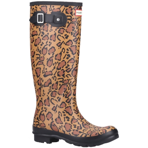 Hunter Womens Original Tall Leopard Print Wellington Boots UK Size 8 (EU 42)