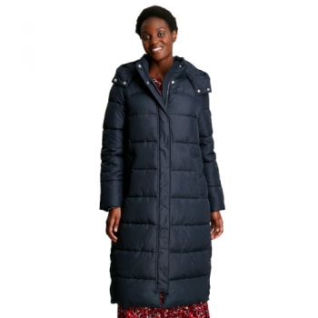 Joules Womens Elberry Long Length Warm Padded Jacket UK 18- Bust 45', (114cm)