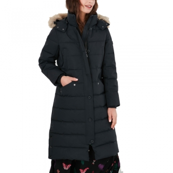 Joules Womens Cotsland Warm Long Length Puffer Coat UK 14- Bust 39.5', (100cm)