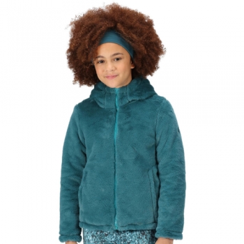 Regatta Girls Spyra III Hooded Reversible Fleece Coat 11-12 Years - Chest 75-79cm (Height 146-152cm)