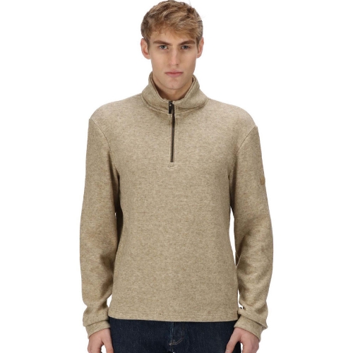 Regatta Mens Lanchester Knitted Wool Half Zip Fleece Jacket L - Chest 41-42' (104-106.5cm)