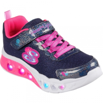 Skechers Girls Flutter Heart Lights Bring Sparkle Trainers UK Size 1.5 (EU 34)