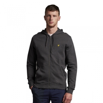 Lyle & Scott Mens Zip Through Regular Fit Cotton Hoodie L - Chest 40-42' (101-106cm)