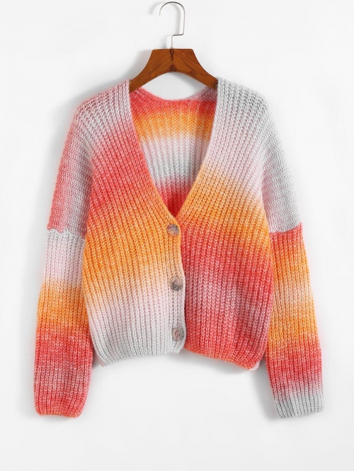 Tie Dye Drop Shoulder Cardigan M