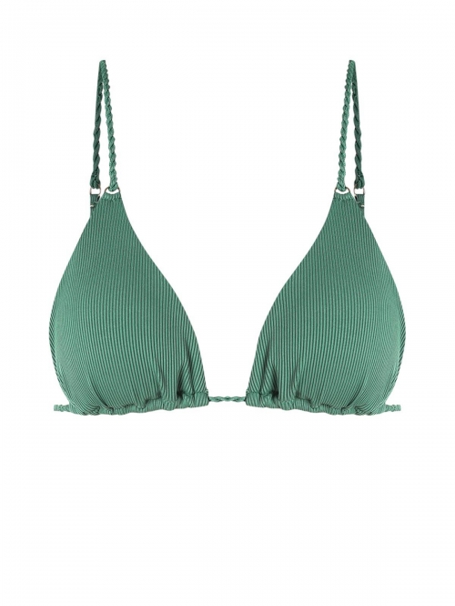 Braided Strap Bikini Top L Light green