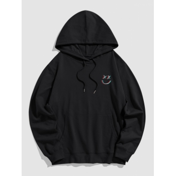 ZAFUL Men's Smile Face Graphic Hoodie M Black