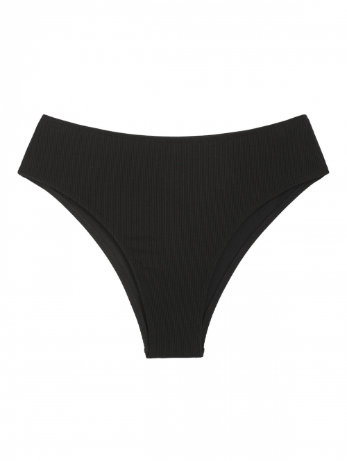 Ribbed Cheeky Bikini Bottom Xxl Black