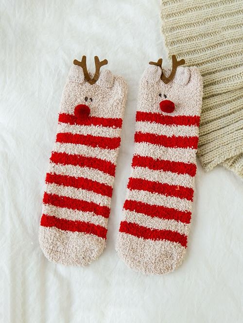 Fashion Women Christmas Fleece Socks