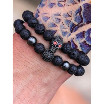 2Pcs Skull Pattern Stretch Design Bracelets