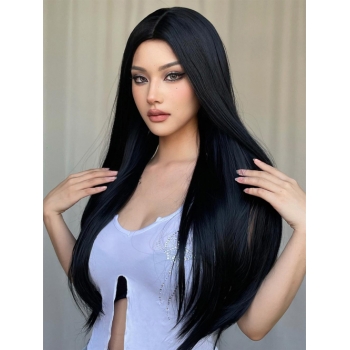 zaful Natural Straight Black Color Long Synthetic Wig