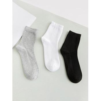 ZAFUL 5Pairs Solid Color Crew Socks