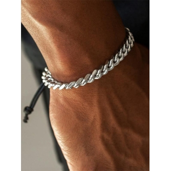 Braided Closure Link Chain Bracelet