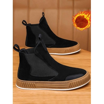 Warm Thermal Fleece Lined Winter Slip On Ankle Boots