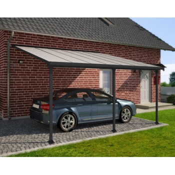 Palram-Canopia 4x4.2 Feria Veranda Patio Cover - Grey Clear