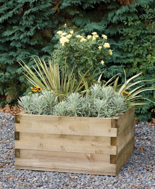 Forest Garden 90 x 90cm Caledonian Square Raised Bed with Base