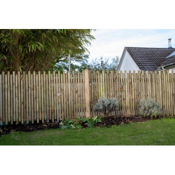 Forest Garden 6ft x 3ft Pressure Treated Contemporary Picket Fence Panel 1.83m x 0.9m