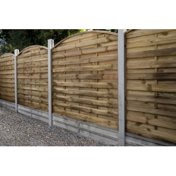 Forest Garden 1.8m x 1.8m Pressure Treated Decorative Dome Top Fence Panel