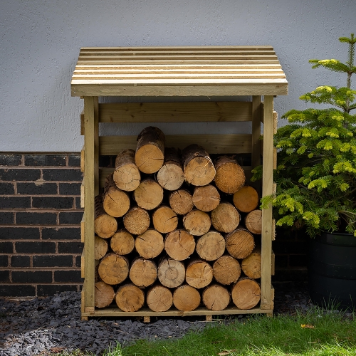 Forest Garden Compact Pressure Treated Pent Log Store