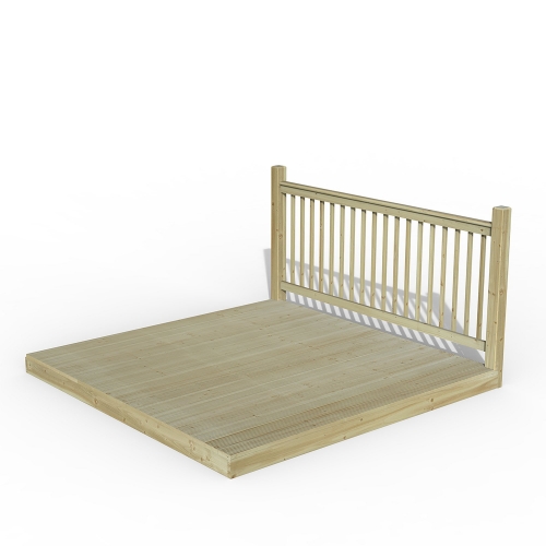 Forest Garden 2.4 x 2.4m Decking Kit with 1 x Balustrade