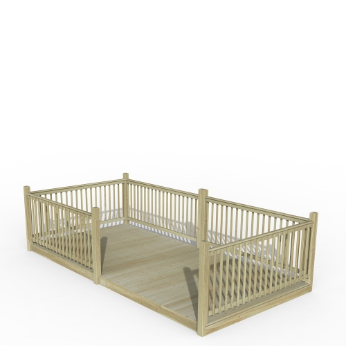 Forest Garden 2.4 x 4.8m Decking Kit with 5 x Balustrade