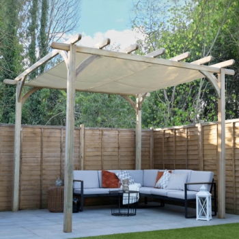 Forest Garden 3.6 x 3.6m Ultima Pergola with Canopy