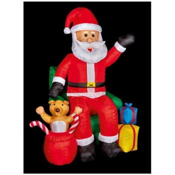 Premier 2.4m Inflatable Santa Christmas Scene with Presents