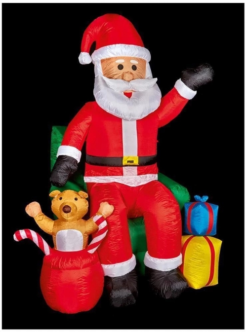 Premier 2.4m Inflatable Santa Christmas Scene with Presents