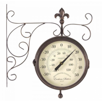 Smart Garden Double Sided Marylebone Station Clock & Thermometer 8 inch