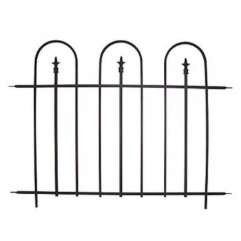 Panacea Triple Arch Finial Fence (Black)