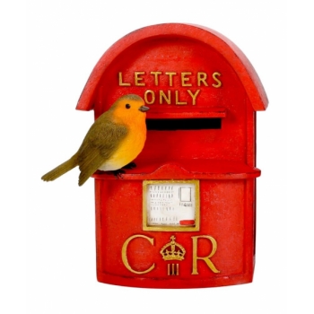 Vivid Arts Post Box with Robin (Size F)