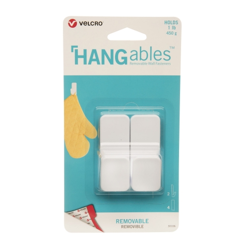 Hangables by Velcro - Small 2 Pack Removable Adhesive Hooks